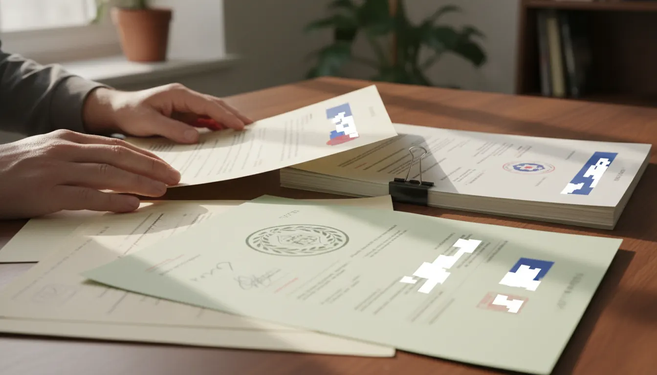 Organic certification documents and USDA compliance paperwork